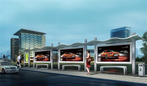 候車亭廣告燈箱圖片